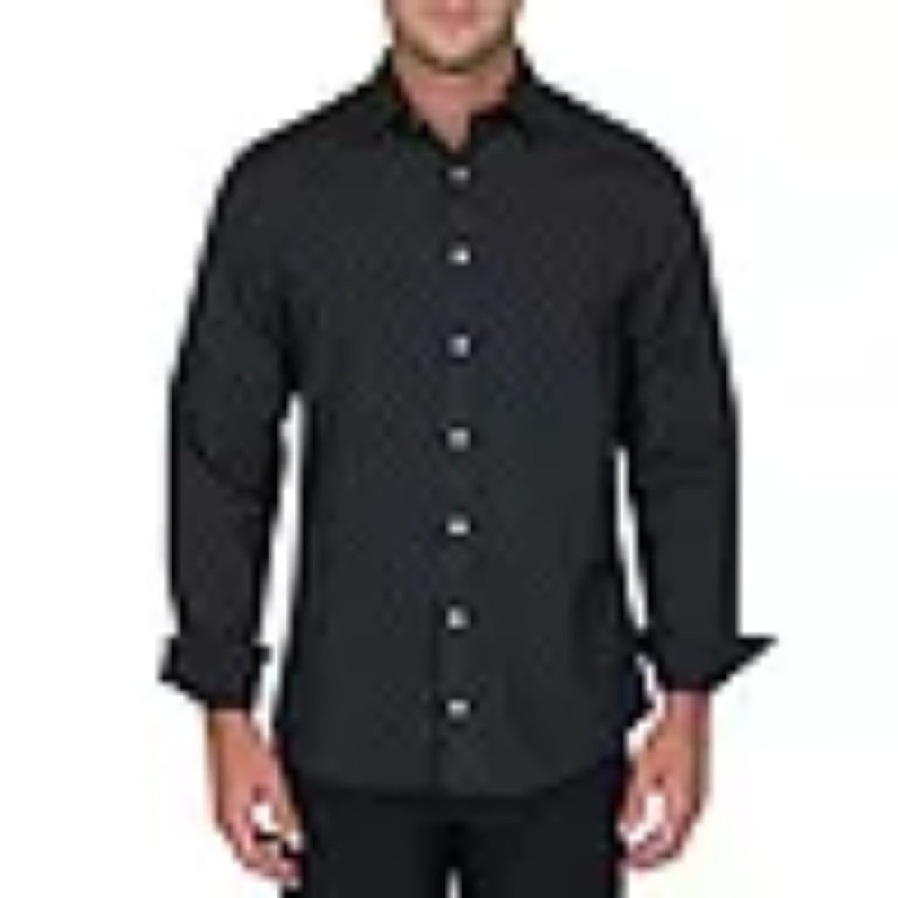 Nick Graham Men's Long Sleeve Performance Stretch Sport Shirt - NWT- Large